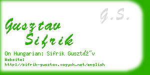 gusztav sifrik business card